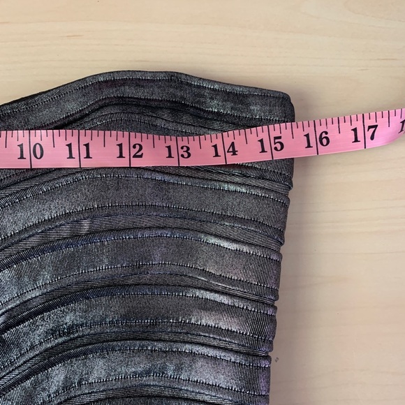 BCBG Silver Metallic Bandage Dress size Small - Picture 6 of 8